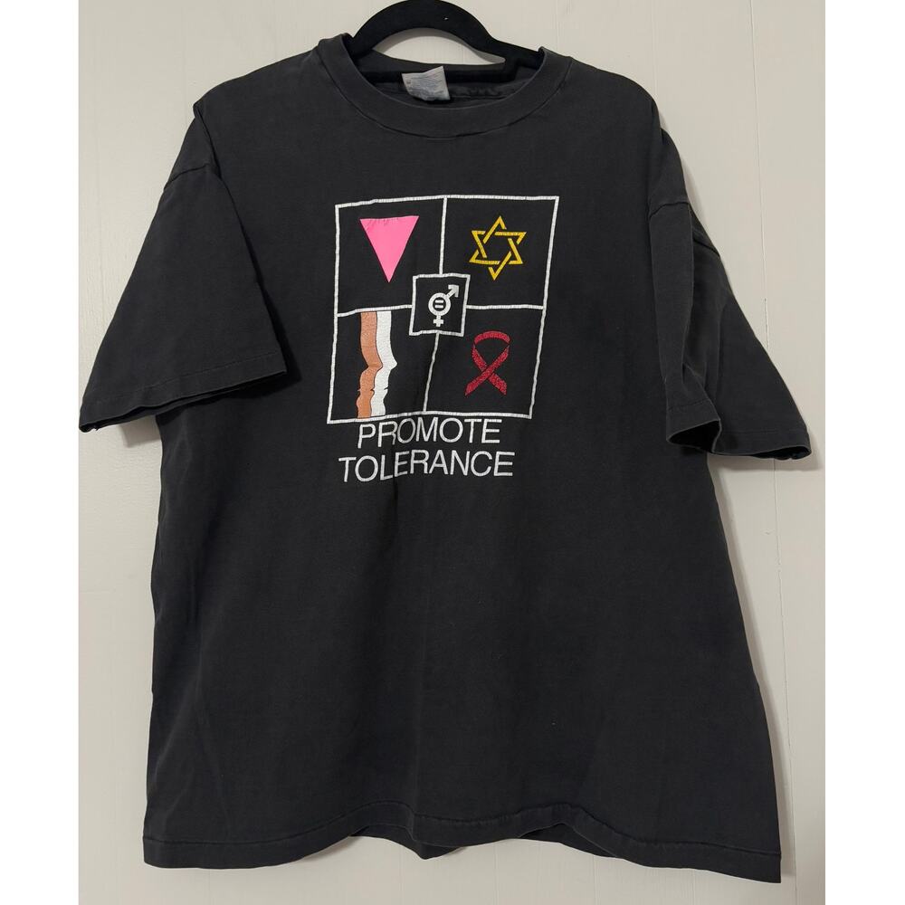 Planned Parenthood Vintage Promote Tolerance Single Stitch Short Sleeve XL Shirt